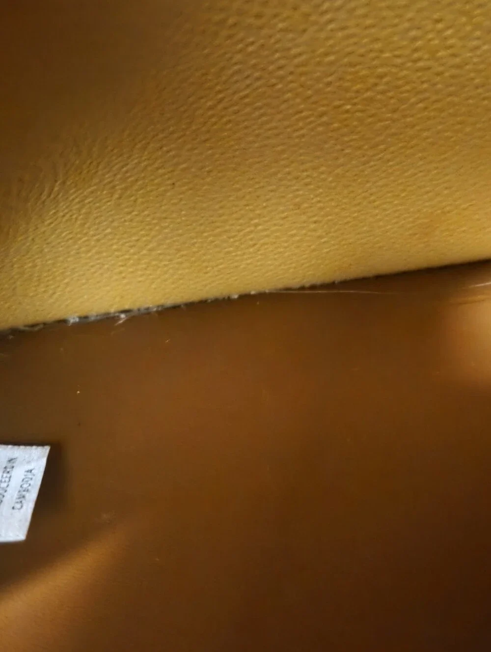Tommy Bahama Mustard Yellow Faux Leather Tote Bag